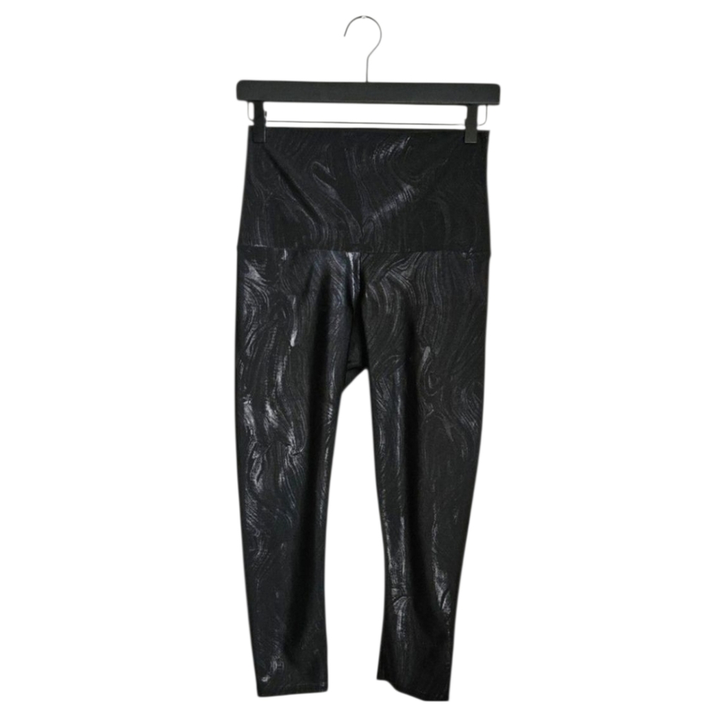 Emily Hsu Designs Oil Slick Iridescent Pattern Crop Leggings